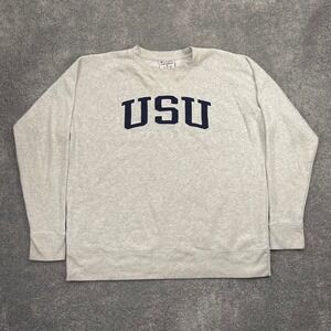Champion USU Aggies Sweatshirt Mens XL Gray Utah State University Crewneck